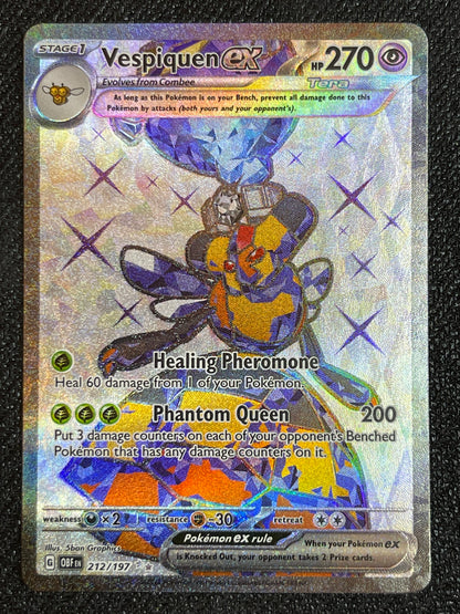 Pokémon Card Vespiquen EX 212/197 Fiery Obsidian